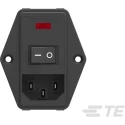 TE Connectivity Corcom P Series IEC Power Line Filter 115V AC, 230V AC, 6A, Flange Mount, Faston Termination PE0S0DS6B