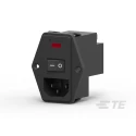 TE Connectivity Corcom P Series IEC Filter Flange Mount 10A, 115V ac, 230V ac PE0S0DBX0
