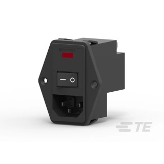 TE Connectivity Corcom P Series IEC Filter Flange Mount 10A, 115V ac, 230V ac PE0S0DBX0