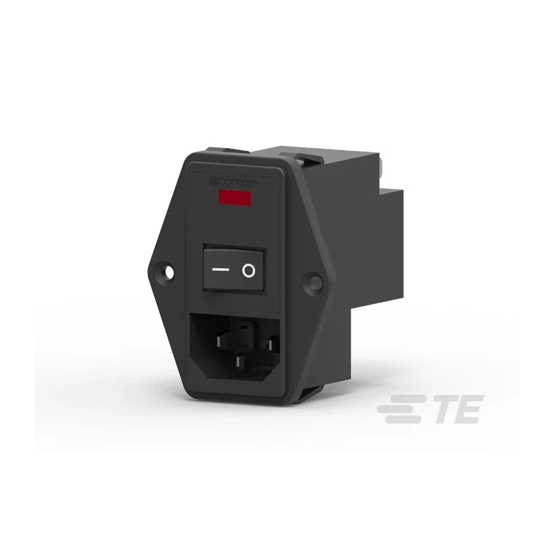 TE Connectivity Corcom P Series IEC Filter Flange Mount 10A, 115V ac, 230V ac PE0S0DBX0