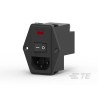 TE Connectivity Corcom P Series IEC Filter Flange Mount 10A, 115V ac, 230V ac PE0S0DBX0