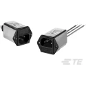 TE Connectivity 250V AC 6A Flange IEC Filter with Faston Termination 6EGG1C-2