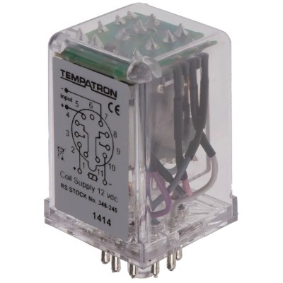 Tempatron Power Relay 12V DC Coil 7A Switching Current DPDT HSR-12VDC