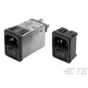 TE Connectivity IEC Filter Snap-in Male 2 Pole 10A 250V AC Faston Termination 10CFS1