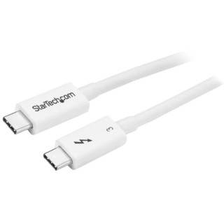 StarTech.com Thunderbolt Cable USB 3.2, 500 mm, 40 Gbps Data Transfer Rate, 100W Power Delivery TBLT34MM50CW