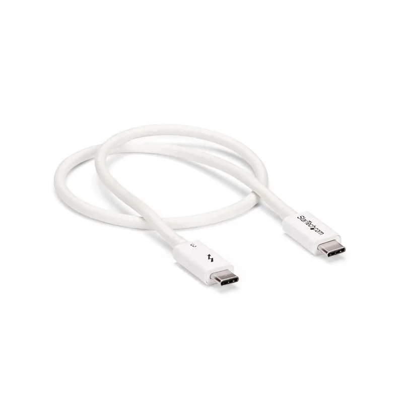 StarTech.com Thunderbolt Cable USB 3.2, 500 mm, 40 Gbps Data Transfer Rate, 100W Power Delivery TBLT34MM50CW