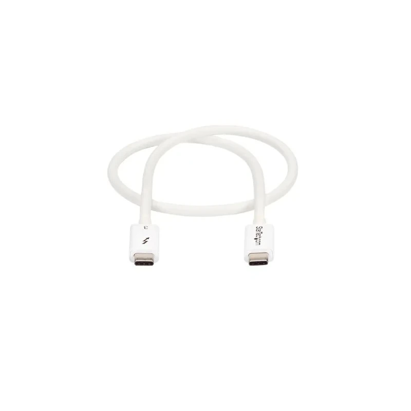 StarTech.com Thunderbolt Cable USB 3.2, 500 mm, 40 Gbps Data Transfer Rate, 100W Power Delivery TBLT34MM50CW