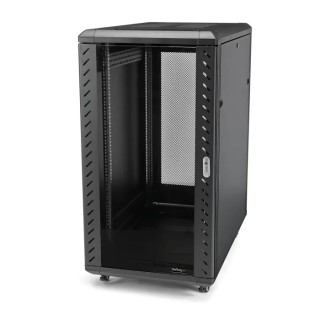 StarTech.com RK Series 22U Floor Standing Steel Server Cabinet Black 603mm Depth 1000mm Width 1112mm Height RK2236BKF