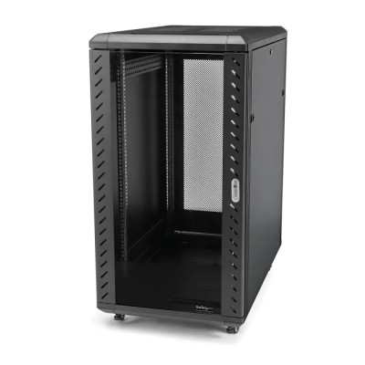 StarTech.com RK Series 22U Floor Standing Steel Server Cabinet Black 603mm Depth 1000mm Width 1112mm Height RK2236BKF