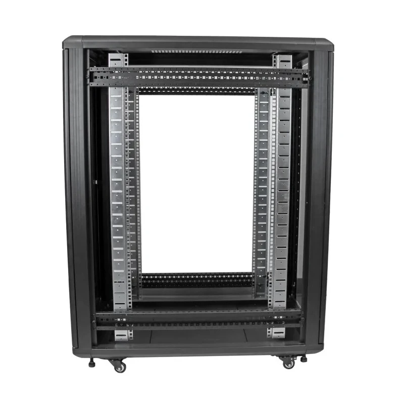 StarTech.com RK Series 22U Floor Standing Steel Server Cabinet Black 603mm Depth 1000mm Width 1112mm Height RK2236BKF