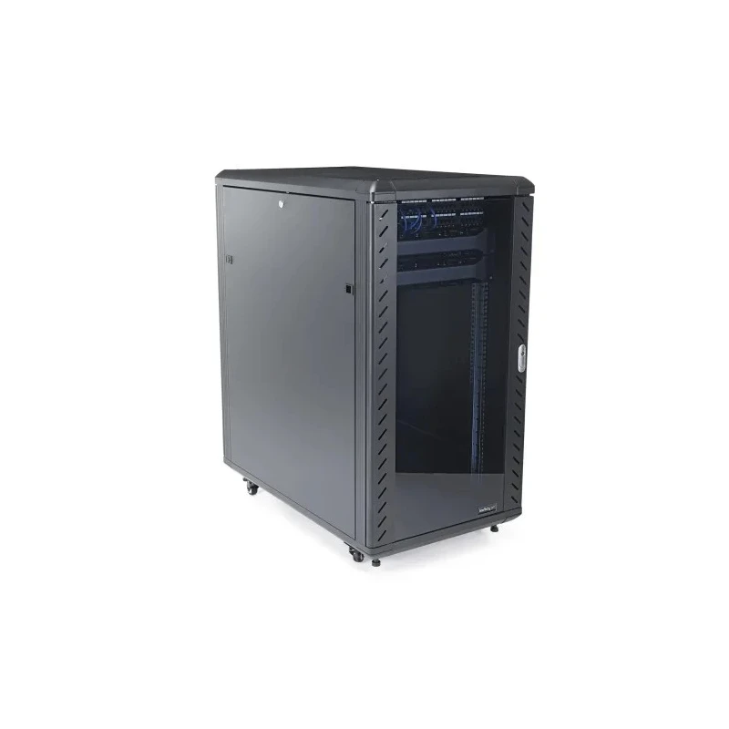 StarTech.com RK Series 22U Floor Standing Steel Server Cabinet Black 603mm Depth 1000mm Width 1112mm Height RK2236BKF