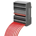 Omron XW6T Series DIN Rail Terminal Block Red, Screw Termination, 800V, 24A Current XW6T-COM2.5X12RD