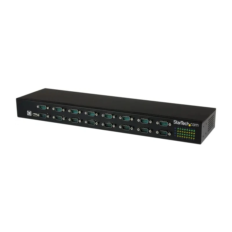 StarTech.com RS232 Interface Converter 16 Ports USB-B to D-Sub Rack Mount 921.6kbps 