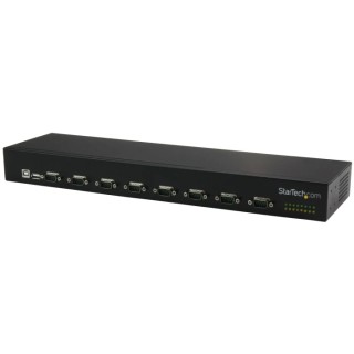StarTech.com RS232 Interface Converter 8 Ports 921.6 kbps USB-B to D-Sub Rack Mount 