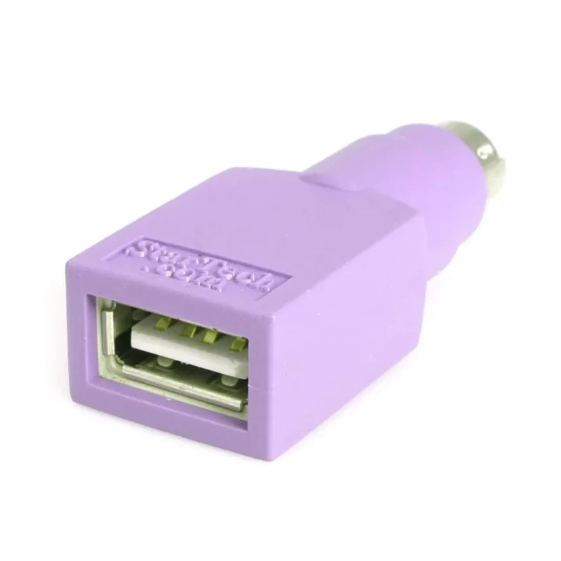 StarTech.com USB Keyboard to PS/2 Adapter, Female USB-A to Male PS/2 Connector, Compact 50x20x10mm, 13g GC46FMKEY