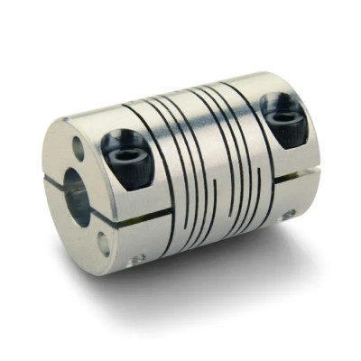 Ruland 25.4 mm OD 8 mm Bore, 38.1 mm Length Aluminium Clamp Flexible Coupler FCMR25-8-6-A