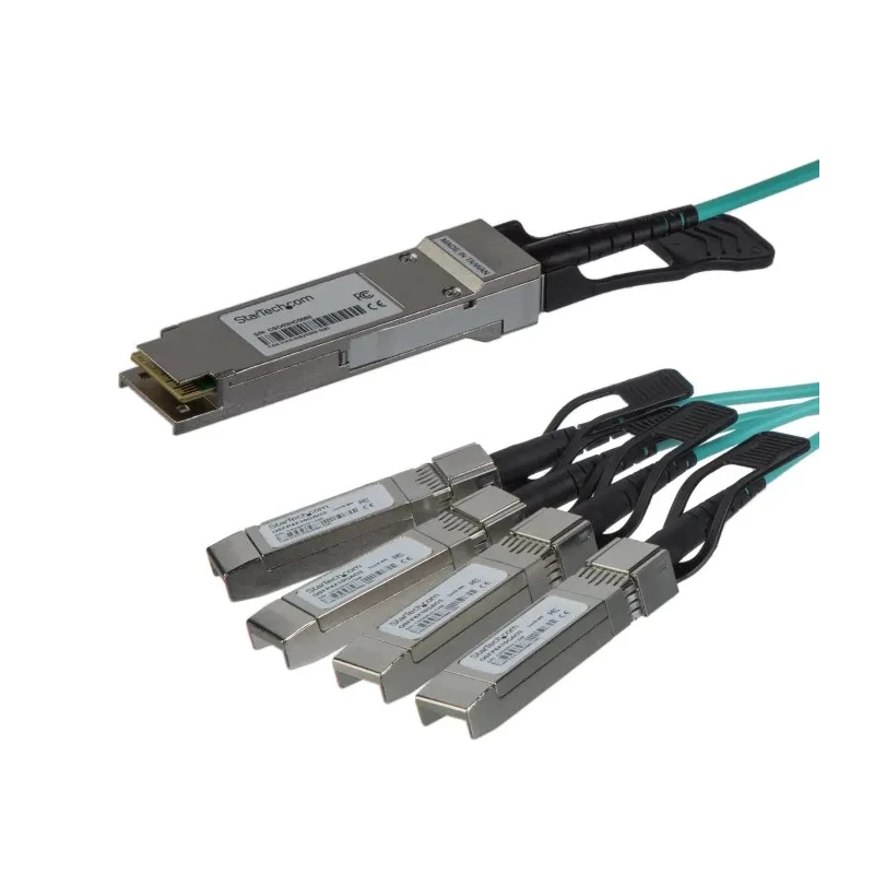 StarTech.com Optical Quad Small Form-Factor Pluggable (QSFP+) Transceiver Module 40000Mbps Compatible with QSFP4X10GAO5