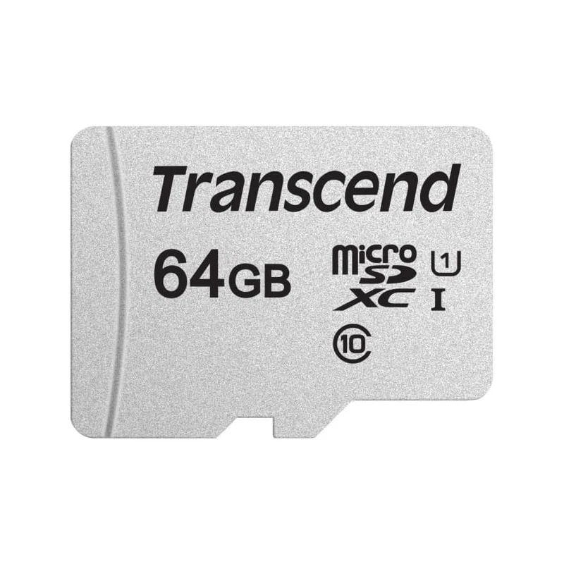 Transcend 64 GB MicroSDXC MicroSD Memory Card A1 UHS I U3 Class 10 Adapter Included TS64GUSD300S