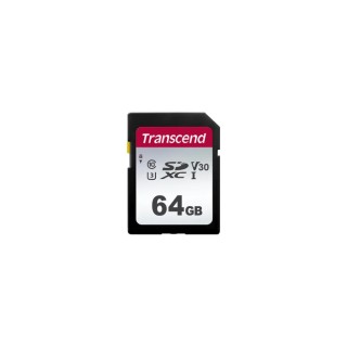 Transcend 64 GB SDXC SD Card Class 10 UHS I U3 UHS I U1 300S Series TS64GSDC300S