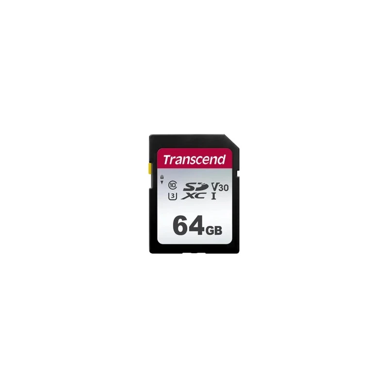 Transcend 64 GB SDXC SD Card Class 10 UHS I U3 UHS I U1 300S Series TS64GSDC300S