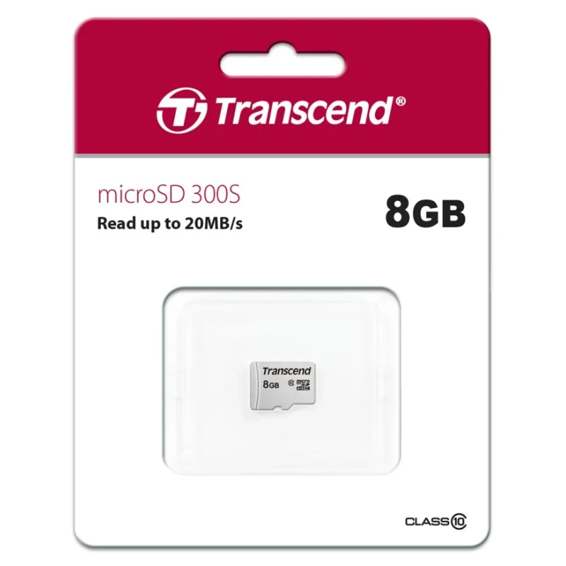 Transcend 8 GB MicroSDHC MicroSD Memory Card UHS I U1 U3 A1 Class 10 TS8GUSD300S