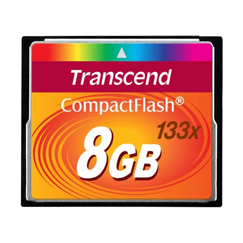 Transcend Compact Flash Card 8GB MLC NAND 50Mbps Read 20Mbps Write CE FCC BSMI CF133