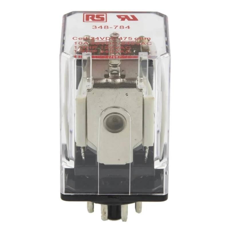 RS PRO Power Relay 24V dc Coil 10A Switching DPDT 348-784