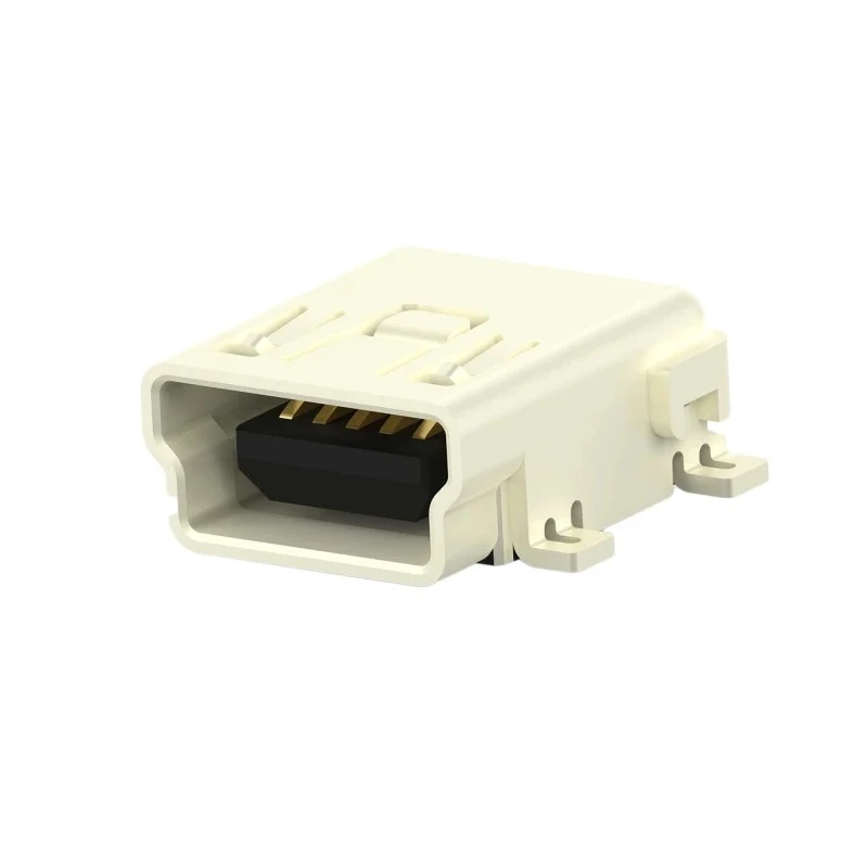 TE Connectivity Right Angle Surface Mount Female USB Connector Mini USB Type B USB 2.0 1734035-1