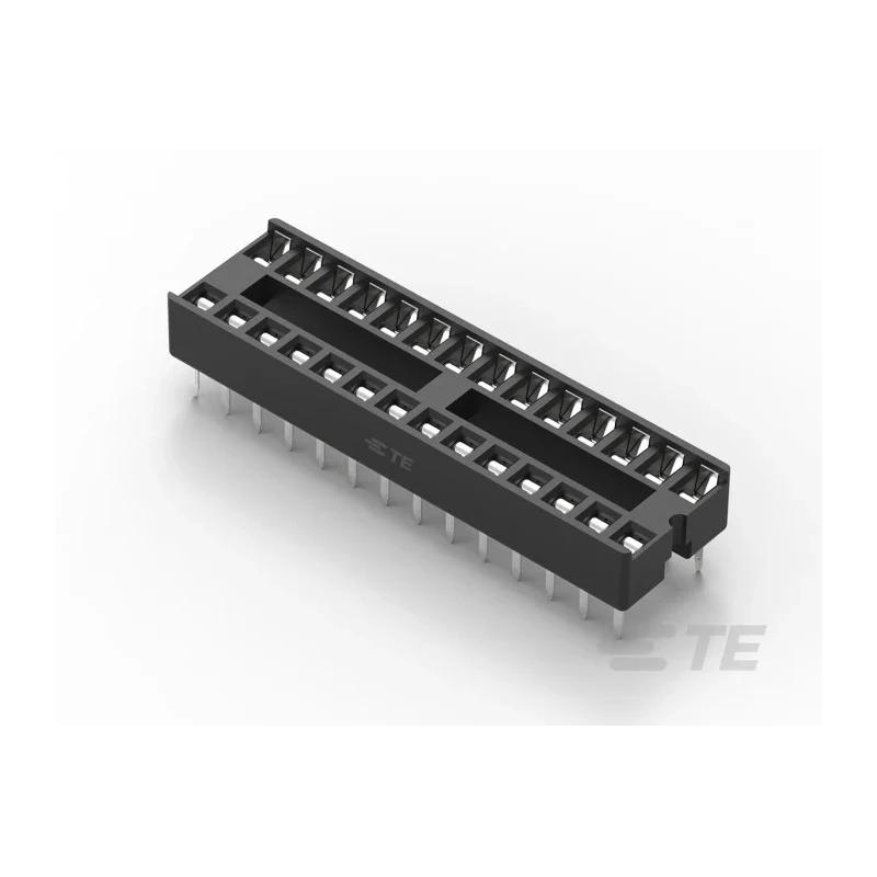 TE Connectivity DIL Socket 28 Contacts 2.54 mm Pitch Straight Through Hole Stamped Pin Ladder 1A 250V 1-2199298-9