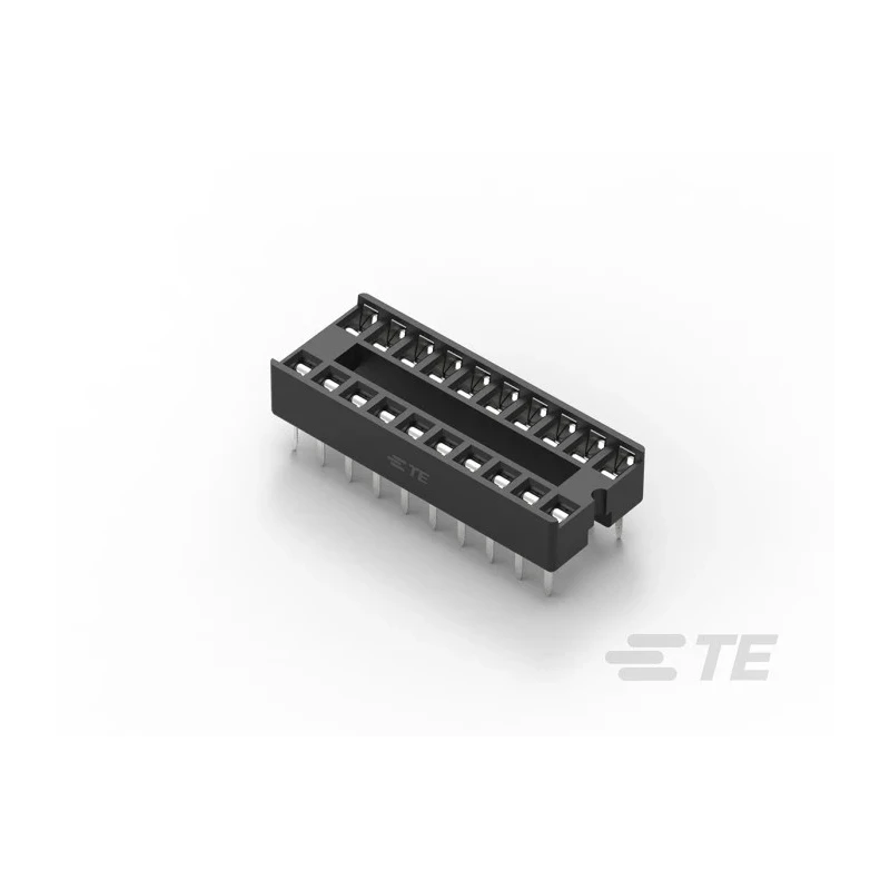 TE Connectivity 2.54 mm Pitch Straight 20 Way Through Hole Stamped Pin Ladder DIL Socket, 1A 1-2199298-6
