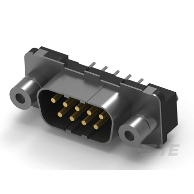 TE Connectivity D-Sub 9 Way Straight Through Hole D-Sub Connector with 4 to 40 UNC Threaded Insert Male 3-338309-2