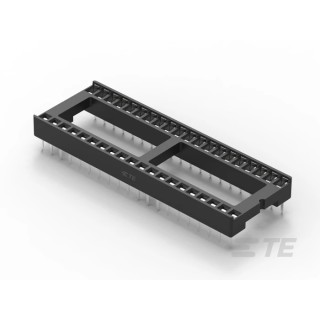 TE Connectivity 2.54 mm Pitch Straight 40 Way Through Hole Stamped Pin Ladder DIL Socket 1-2199299-5