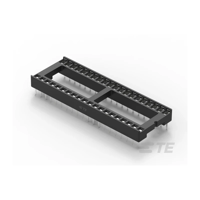 TE Connectivity 2.54 mm Pitch Straight 40 Way Through Hole Stamped Pin Ladder DIL Socket 1-2199299-5