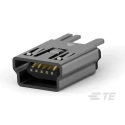 TE Connectivity Mini USB Type B Through Hole Female USB Connector USB 2.0 1734753-1