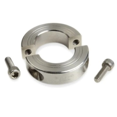 Ruland Stainless Steel Two Piece Shaft Collar Clamp Screw Bore Diameter 10mm, Outside Diameter 24mm, Width 9mm MSP-10-ST