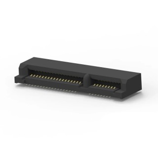 TE Connectivity mSATA/mini PCI-E Series Right Angle Edge Connector Female, Surface Mount, 52 Contacts, 0.8 mm 2041119-1