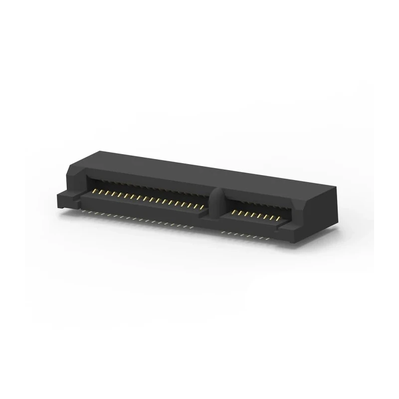 TE Connectivity mSATA/mini PCI-E Series Right Angle Edge Connector Female, Surface Mount, 52 Contacts, 0.8 mm 2041119-1