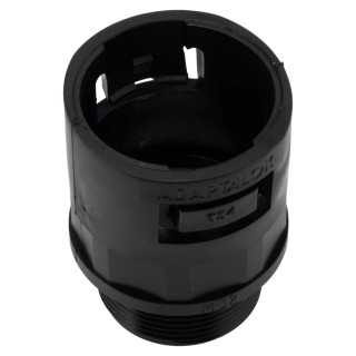 Adaptaflex Conduit Fitting Nickel Finish, Polyamide 66, 34 mm Nominal Size, M32 Threaded 7TCA296000R0957 AL34/M32/A/BL