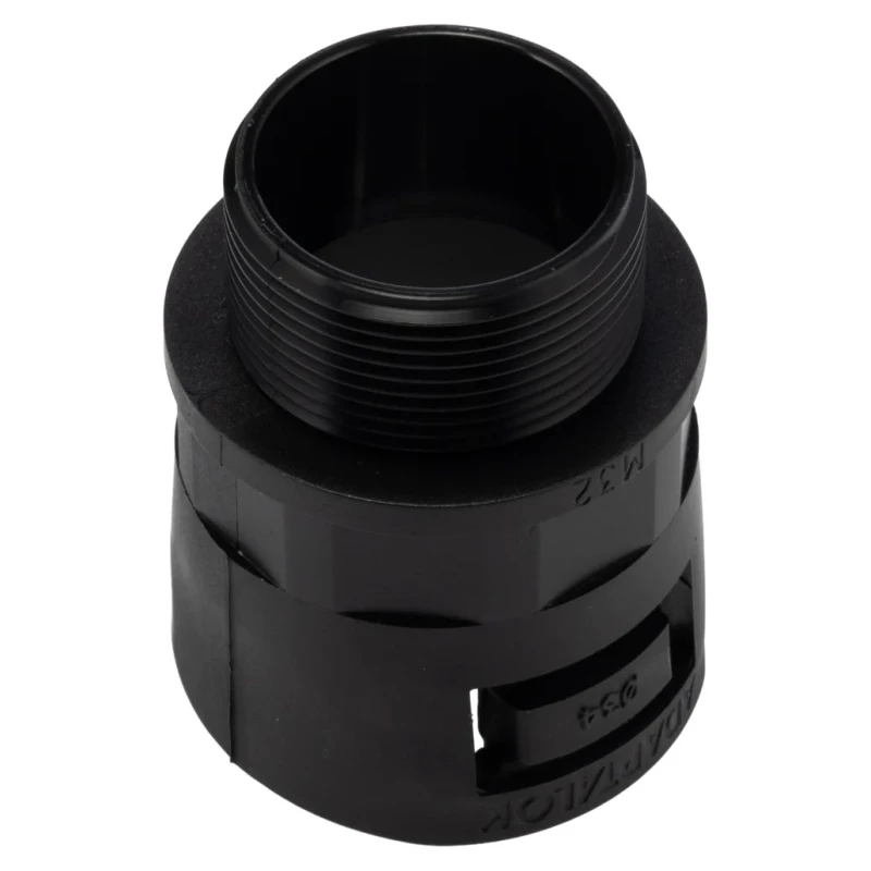 Adaptaflex Conduit Fitting Nickel Finish, Polyamide 66, 34 mm Nominal Size, M32 Threaded 7TCA296000R0957 AL34/M32/A/BL