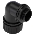 Adaptaflex Black Conduit Fitting 25 mm Nominal Size M25 Threaded Polyamide 66 IP67 Rated PF28/M25/90/BL
