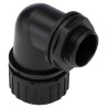 Adaptaflex Black Conduit Fitting 25 mm Nominal Size M25 Threaded Polyamide 66 IP67 Rated PF28/M25/90/BL