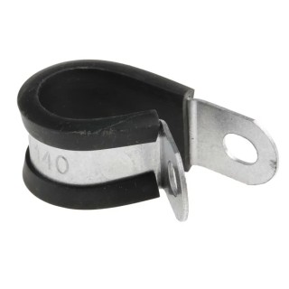 RS PRO Black Plated Steel Cable Clip, 14 mm Max. Bundle Diameter, Screw Fixing 1.4 mm Thickness 12.7 mm Width 186-5375