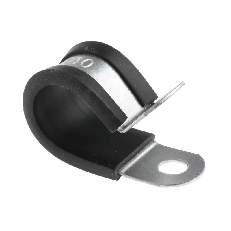 RS PRO Black Plated Steel Cable Clip, 14 mm Max. Bundle Diameter, Screw Fixing 1.4 mm Thickness 12.7 mm Width 186-5375