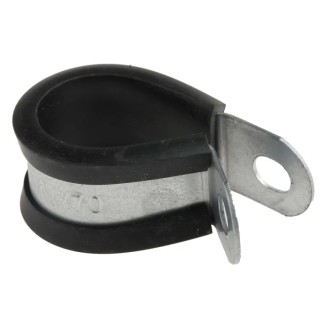 RS PRO Black Plated Steel Cable Clip P Clamp, Screw Fixing, 16 mm Max Bundle Diameter, 12.7 x 1.4 x 1.4 mm 186-5381