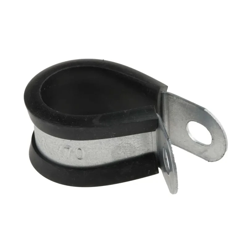 RS PRO Black Plated Steel Cable Clip P Clamp, Screw Fixing, 16 mm Max Bundle Diameter, 12.7 x 1.4 x 1.4 mm 186-5381