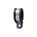 RS PRO Black Plated Steel Cable Clip P Clamp, Screw Fixing, 16 mm Max Bundle Diameter, 12.7 x 1.4 x 1.4 mm 186-5381