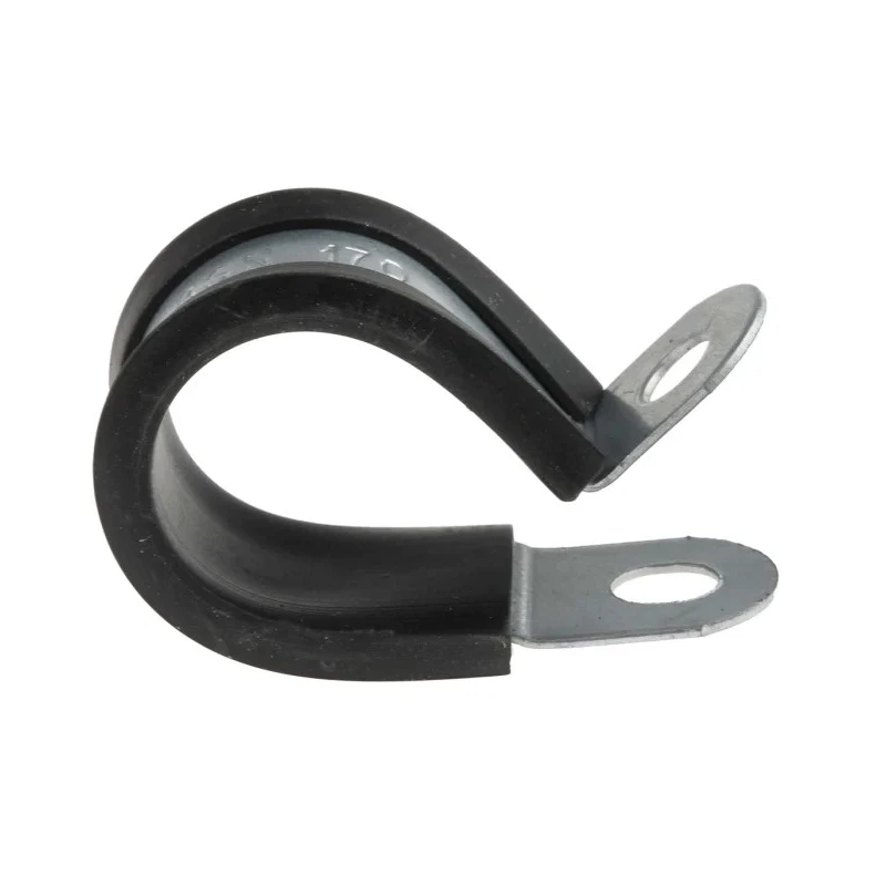 RS PRO Black Plated Steel Cable Clip P Clamp, Screw Fixing, 16 mm Max Bundle Diameter, 12.7 x 1.4 x 1.4 mm 186-5381