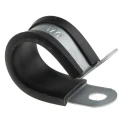 RS PRO Black Plated Steel Cable Clip P Clamp, Screw Fixing, 16 mm Max Bundle Diameter, 12.7 x 1.4 x 1.4 mm 186-5381