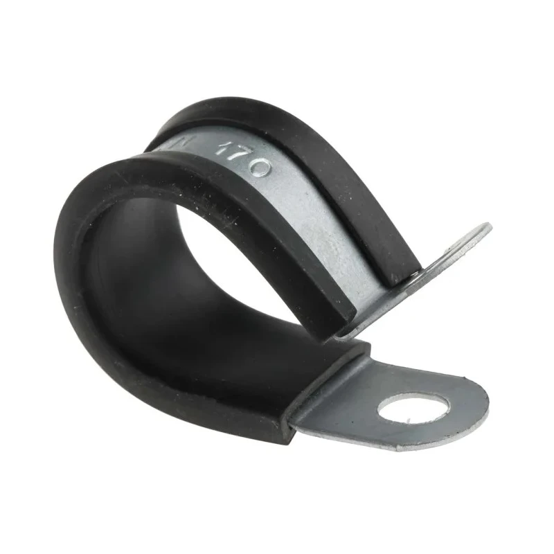 RS PRO Black Plated Steel Cable Clip P Clamp, Screw Fixing, 16 mm Max Bundle Diameter, 12.7 x 1.4 x 1.4 mm 186-5381