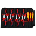 Knipex 11 Piece Electrician Tool Kit Tool Roll VDE 1000V Approved 00 19 41